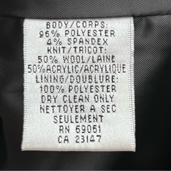 Talbots Black Cable Knit Sleeved Faux Suede Zip Up Jacket Size 10 - Picture 8 of 8